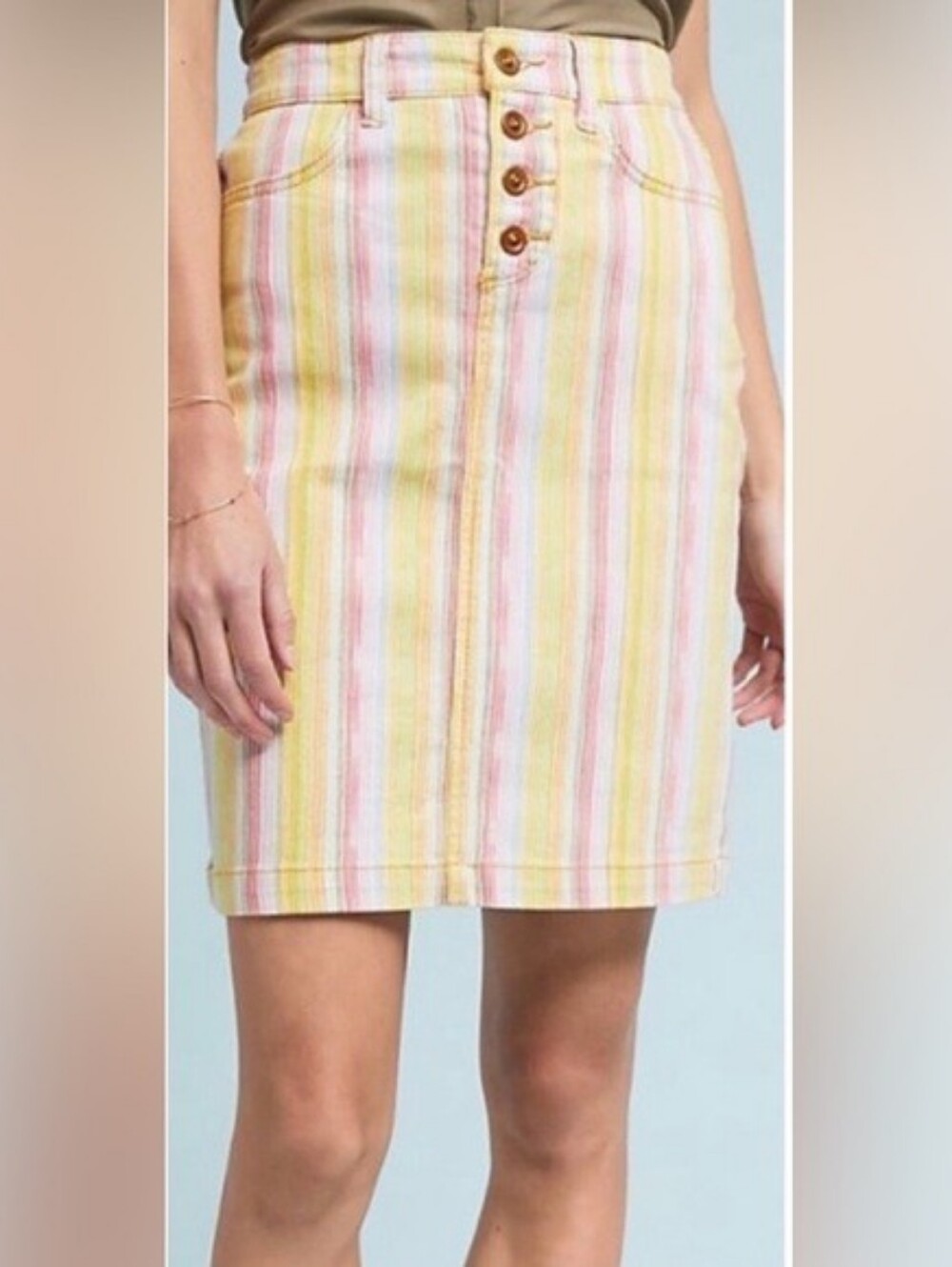 Anthropologie Maeve Stripe Skirt
